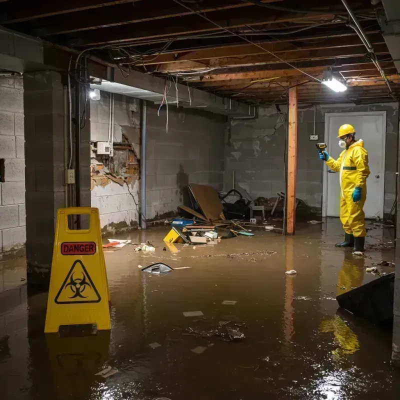 Flooded Basement Electrical Hazard in Olympia Fields, IL Property